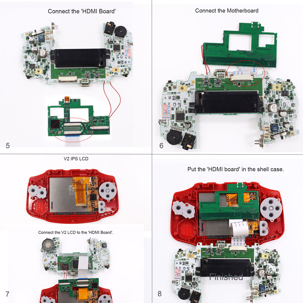 32Pin 40pin HDMI Mod For GBA H - Arcade Button Pcb 评论和价格