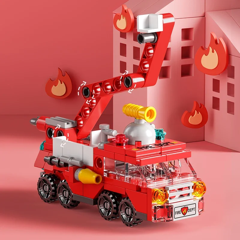 City Fire Car Building Blocks  - Claw Crane Machine 评论和价格
